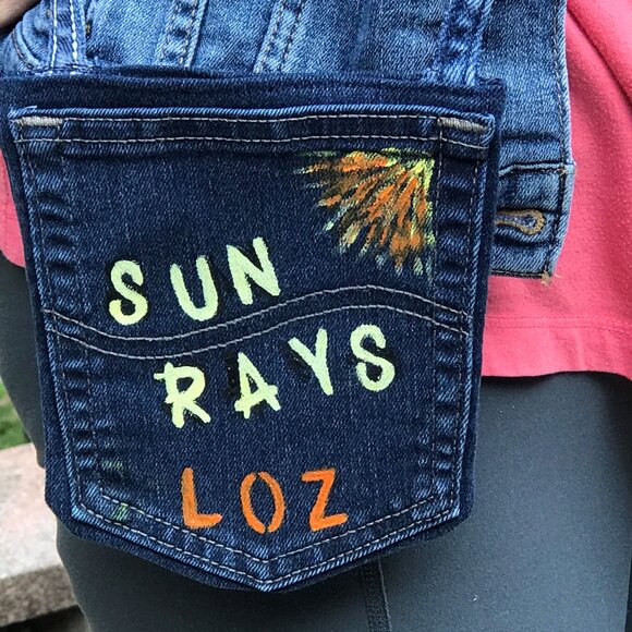 Handmade Crossbody Bag: Recycled Denim Lake of the Ozarks Cell Phone Jean Purse - Picture 6 of 11